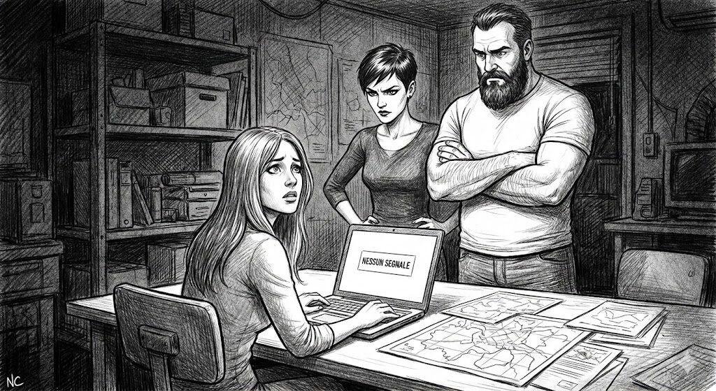 Simona, Lorenza e Claudio cercano informazioni online su Diego